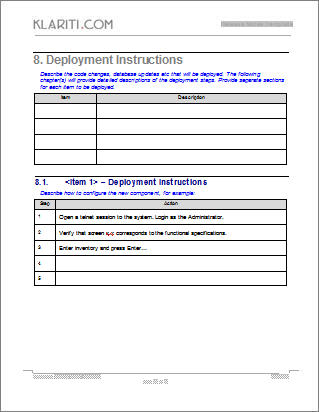 Release Note Template Format