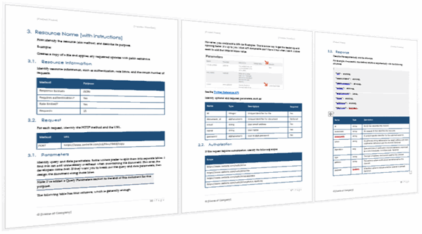 Api Documentation Template Word Download