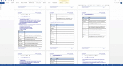 Business Rules Templates (MS Office) – Technical Writing Tools