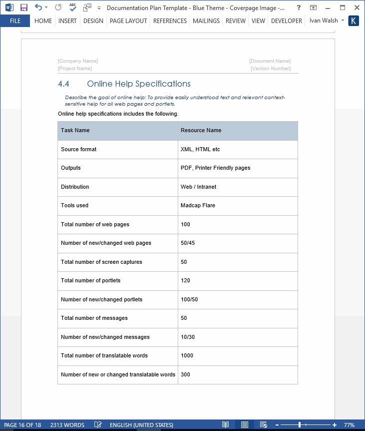 documentation-plan-ms-word-technical-writing-tools