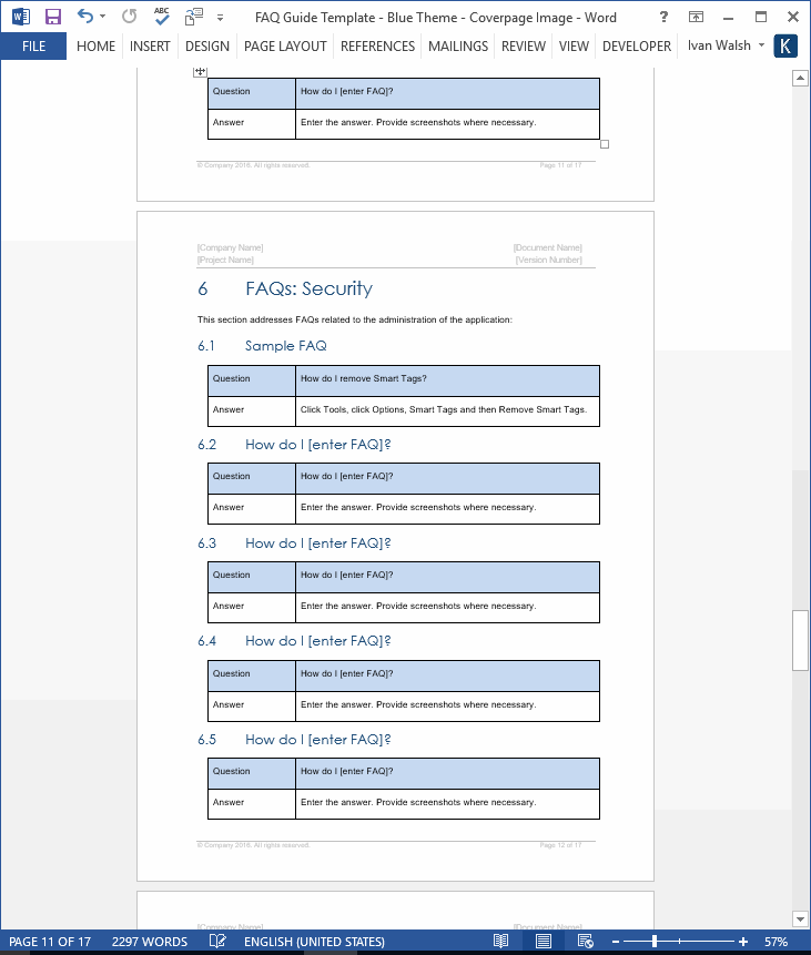 Microsoft Word Question And Answer Template from www.ihearttechnicalwriting.com