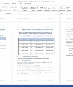 Installation Guide Template (MS Word) – Technical Writing Tools