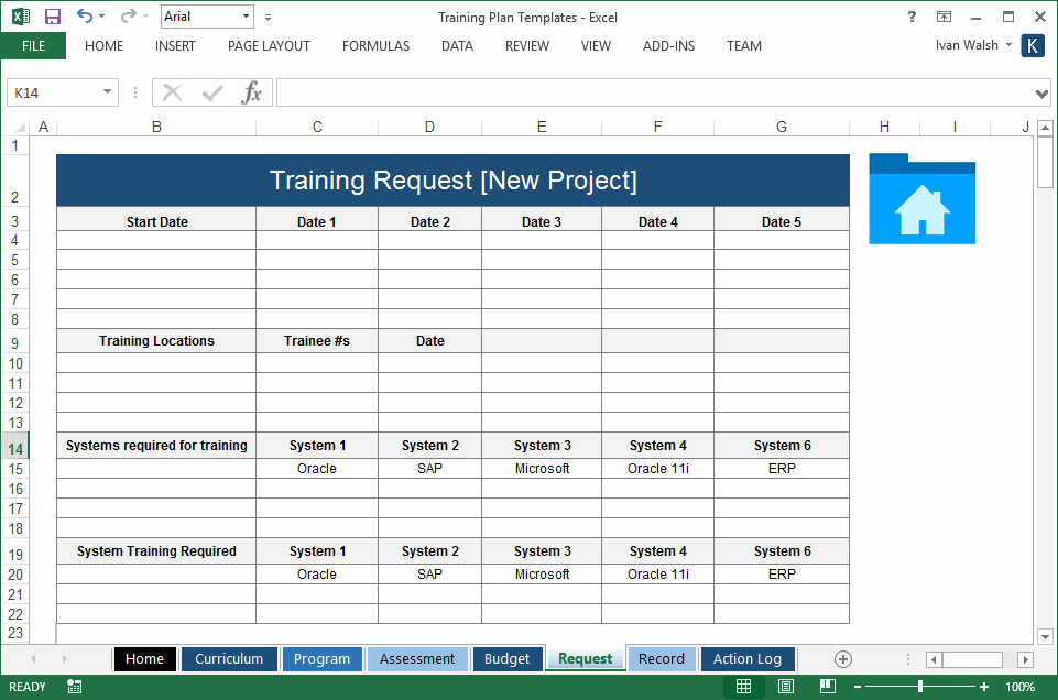 Training Plan Templates Ms Word Technical Writing Tools