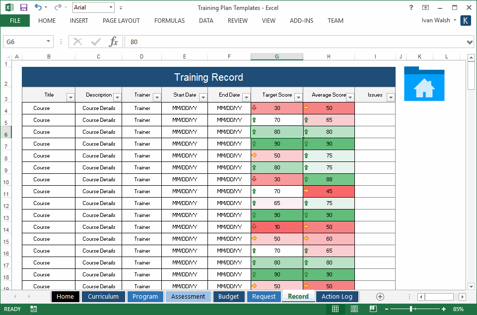 Training Plan Templates MS Word Technical Writing Tools
